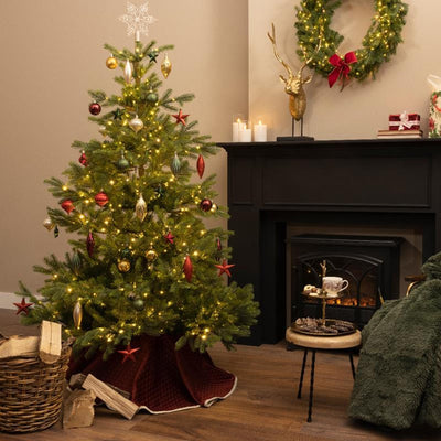 Decoris Weihnachtskugel-Set Kunststoff 60 Stück rot grün