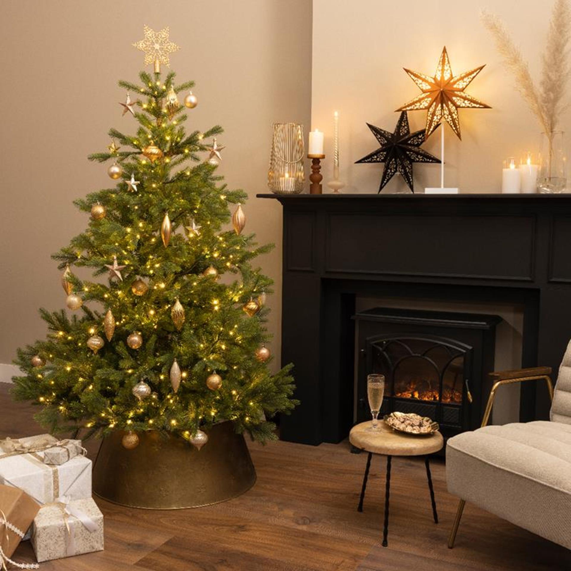 Decoris Weihnachtskugel-Set Kunststoff 60 Stück Gold