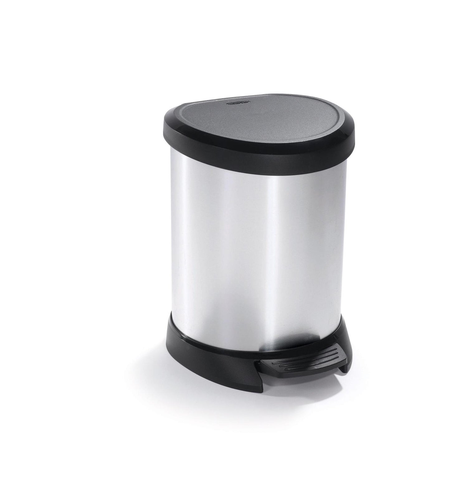 Curver Curver Pedal Bin Deco Oval 5 l Silberfarbe