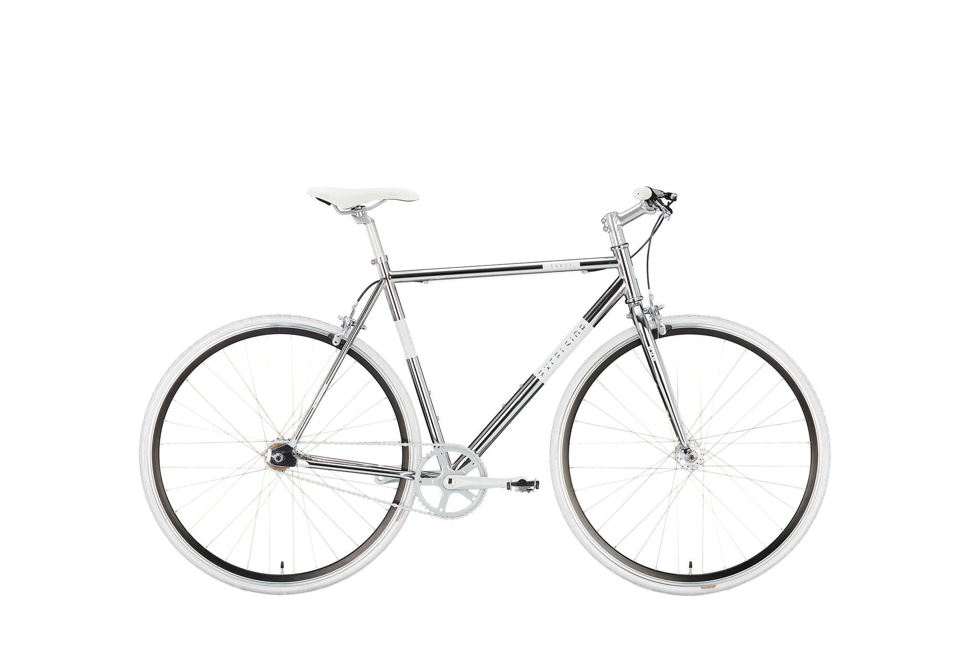 Excelsior Singlespeed Dandy (#1) Fahrrad Excels. Dandy 28 59 Durchmesser. 1SP Chrom