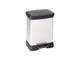 Curver Curver Pedal Bin Deco rechteckig 30 l Silberfarbe