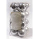 Decoris Weihnachtskugeln Silber 40mm 16 Stück