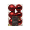 Decoris Weihnachtskugeln Kunststoff rot Durchmesser 6cm 12St