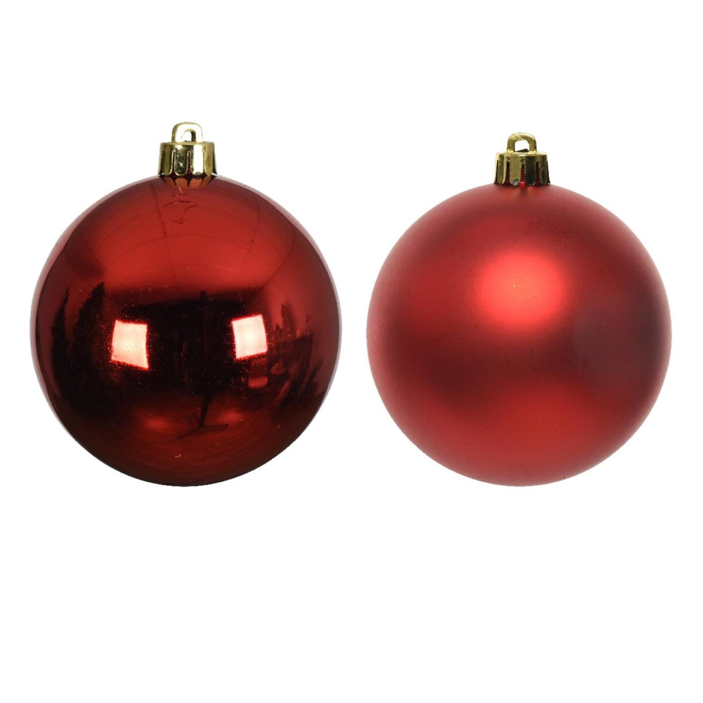 Decoris Weihnachtskugeln Kunststoff rot Durchmesser 6cm 12St
