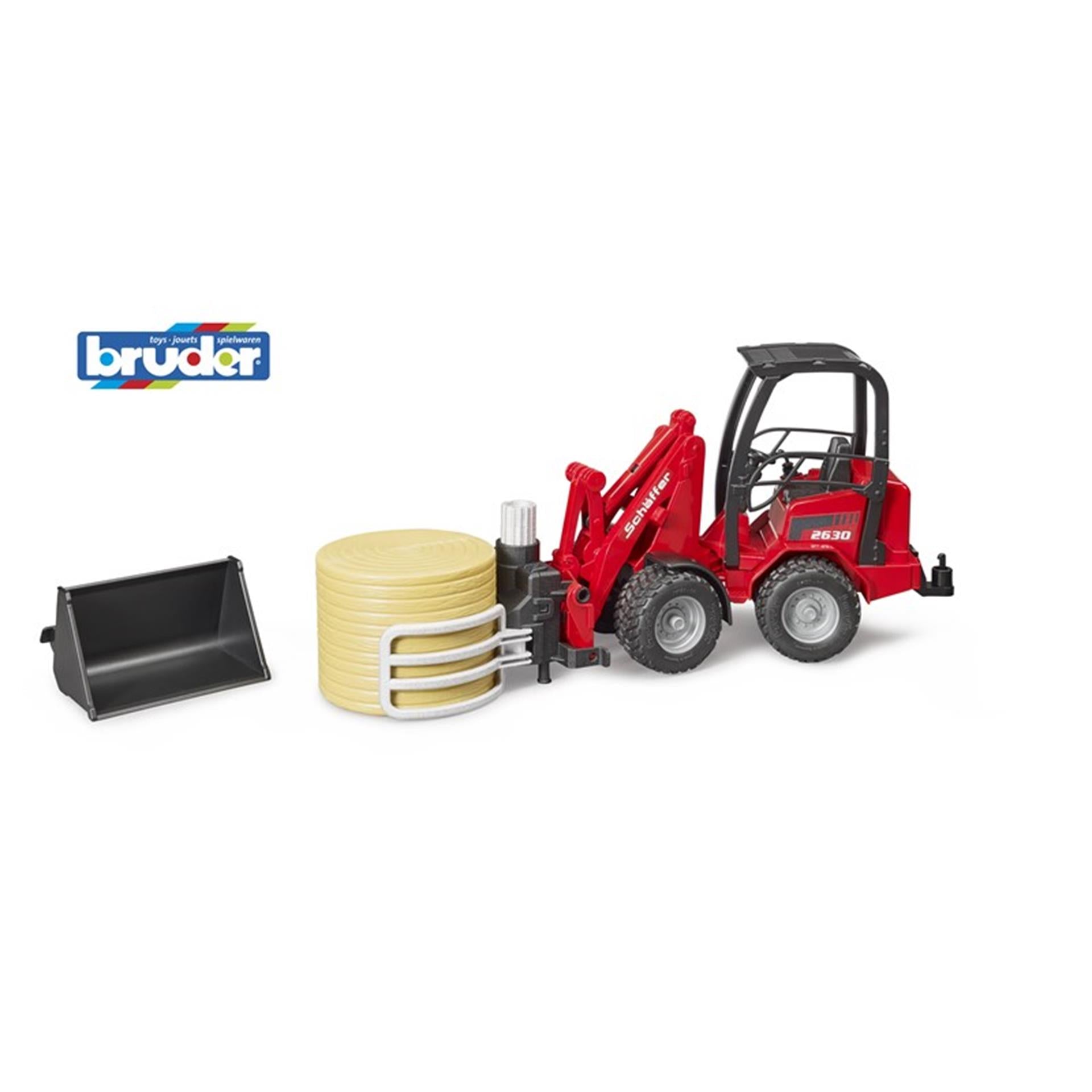 Bruder Schäffer Compact Load 2630 mit Heuballen Gripper