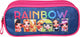 Jim Jam Regenbogen-Stiftetui 23x7x10 cm, 2 Reißverschlussfächer