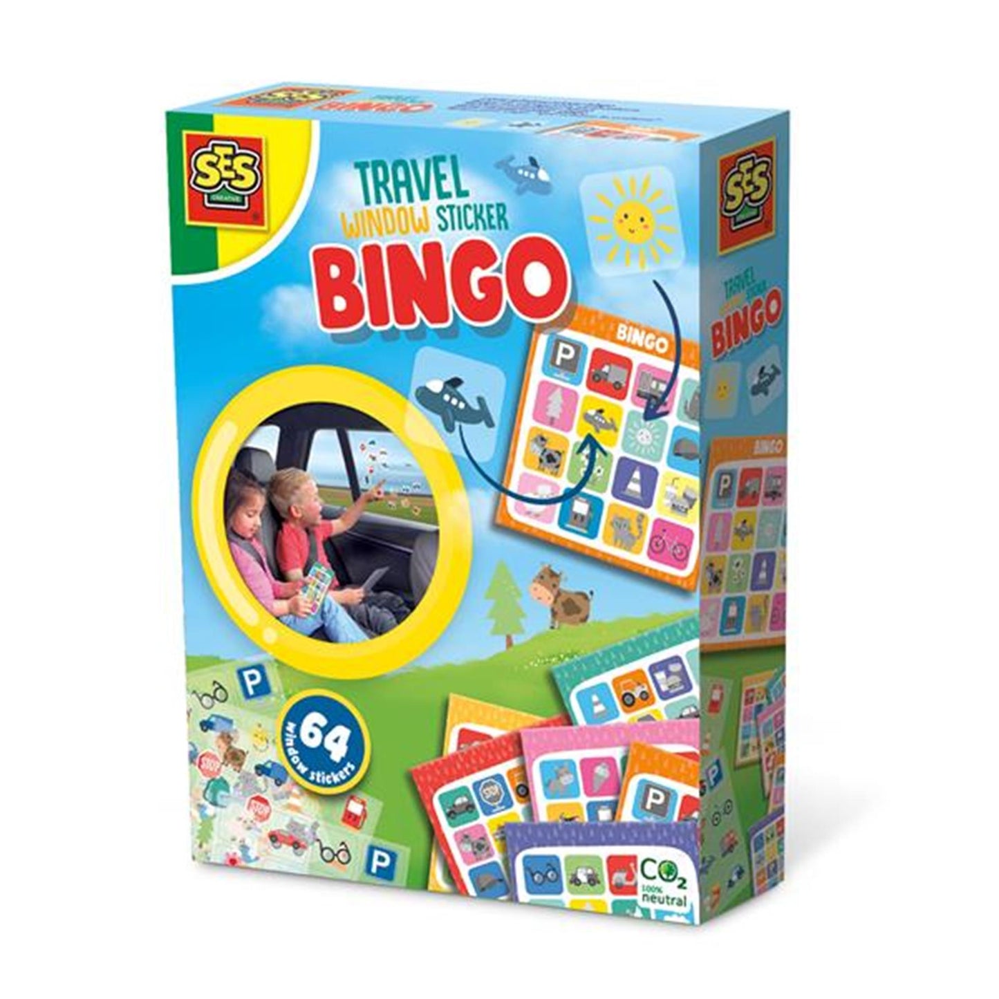 SES Travel Game Fenster Aufkleber Bingo