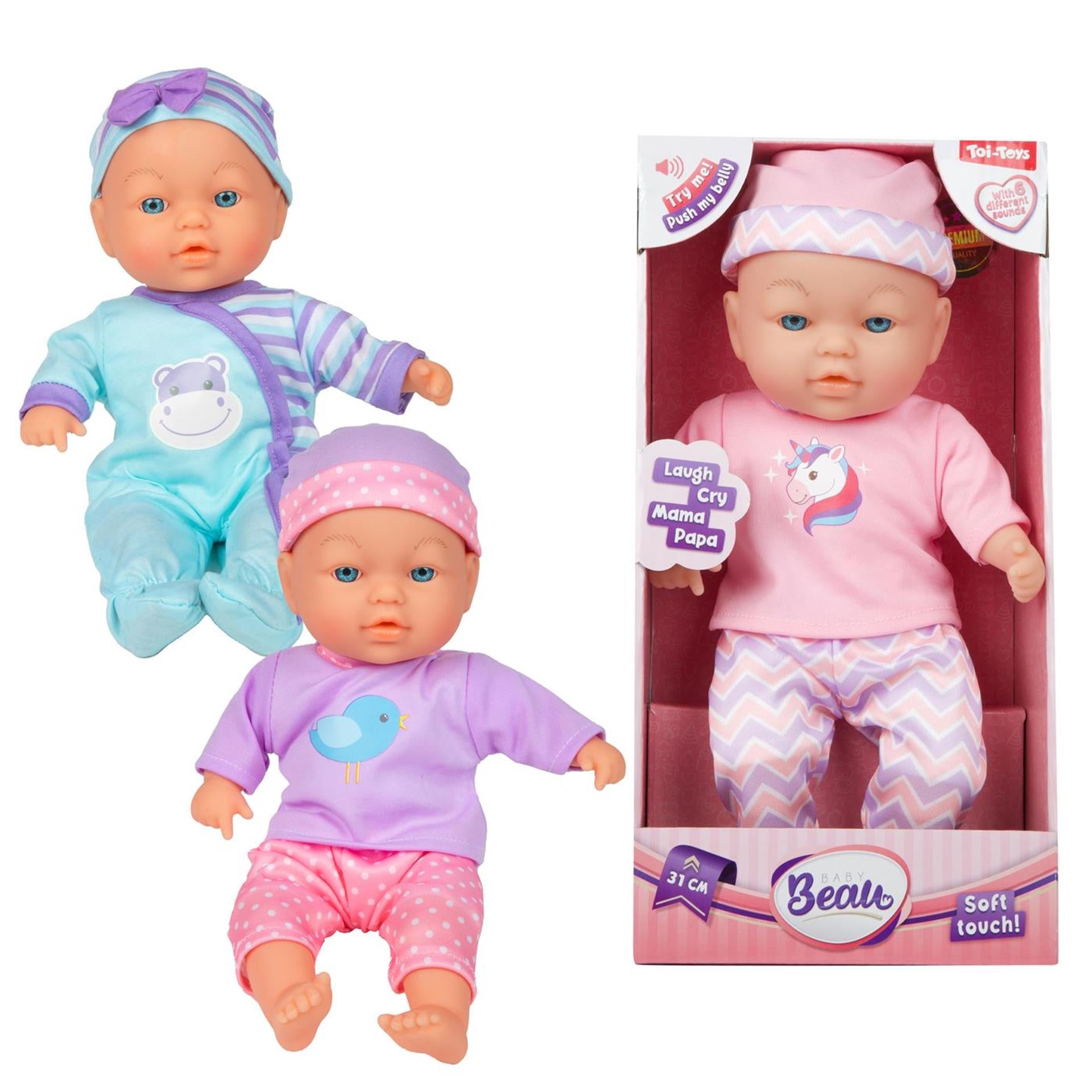 Toi-toys Beau weiche Babypuppe 31 cm mit Sound