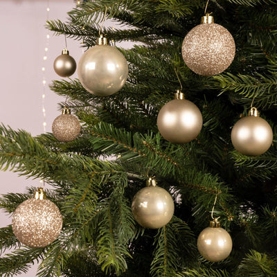 Decoris Weihnachtskugeln Mix Kunststoffperle 30 Stück