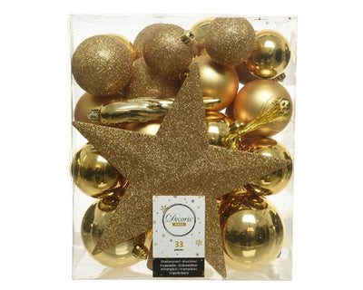 Kaemingk Weihnachtskugeln Polystyrol glänzend, matt, Glitzermix, Durchmesser 8 cm