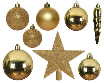 Kaemingk Weihnachtskugeln Polystyrol glänzend, matt, Glitzermix, Durchmesser 8 cm