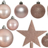Decoris Weihnachtskugeln Kunststoffmix 33 Stück rosa
