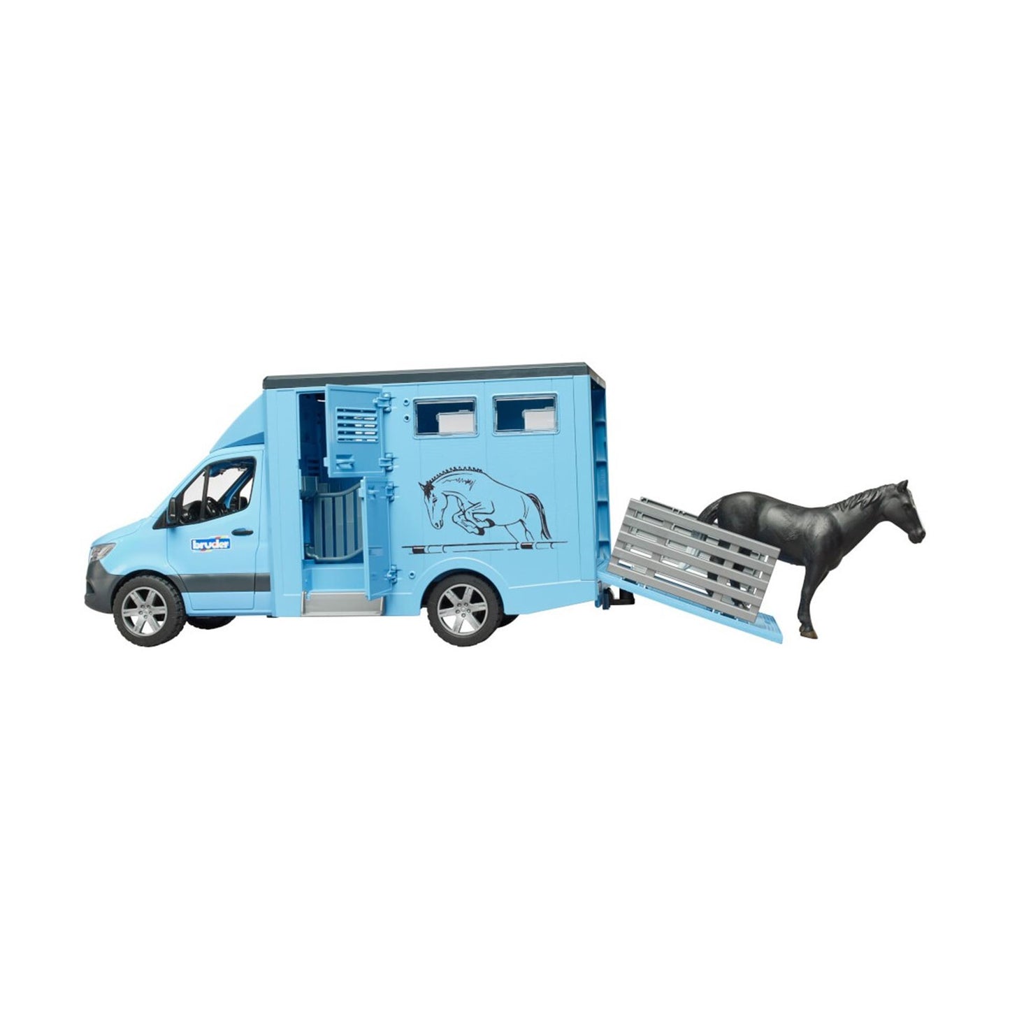 BRUDER MB Sprinter Tiertransporter mit Pferd