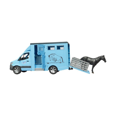 BRUDER MB Sprinter Tiertransporter mit Pferd