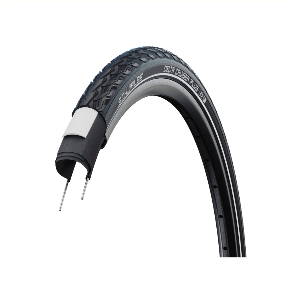 Schwalbe Delta Cruiser plus Punctureguard 28 x 1,75 47-622mm - Schwarz mit Reflexion
