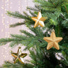 Decoris Weihnachtsanhänger Stern gold Ø7cm 6-teilig