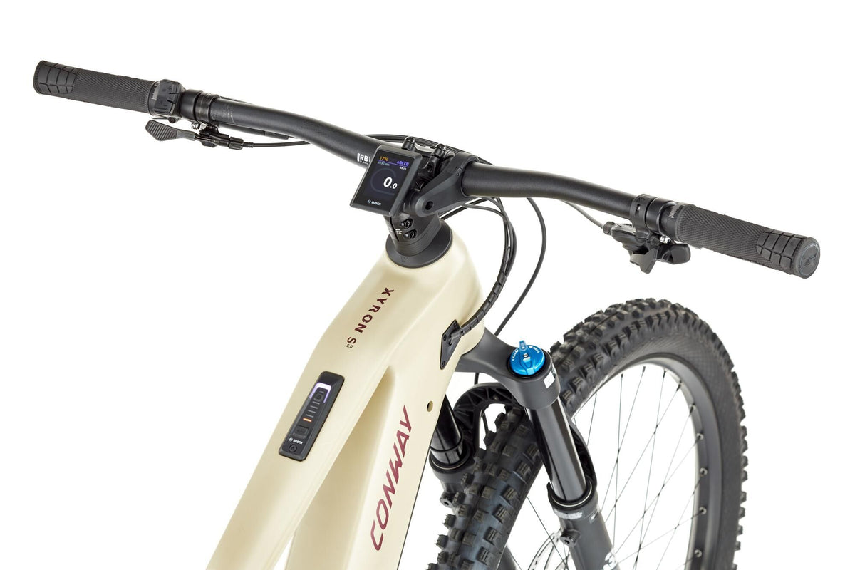 Conway Electric MTB Full-Suspension Xyron S 5.0 Kohlenstoff (#1) EBIKE CON.XYRON S5.0 ca. 29 27 12sp 46 Des. Pflaume