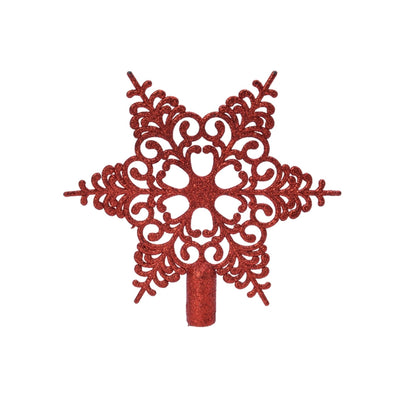 Decoris Spitzenschneeflocke 20,5x19cm Weihnachtsrot