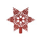 Decoris Spitzenschneeflocke 20,5x19cm Weihnachtsrot