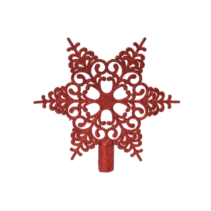 Decoris Spitzenschneeflocke 20,5x19cm Weihnachtsrot