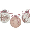 Decoris Weihnachtskugeln Mix Kunststoff 8cm 12 Stück rosa