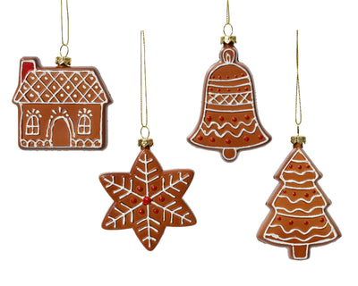 Decoris Weihnachtsanhänger Lebkuchenhaus aus Kunststoff