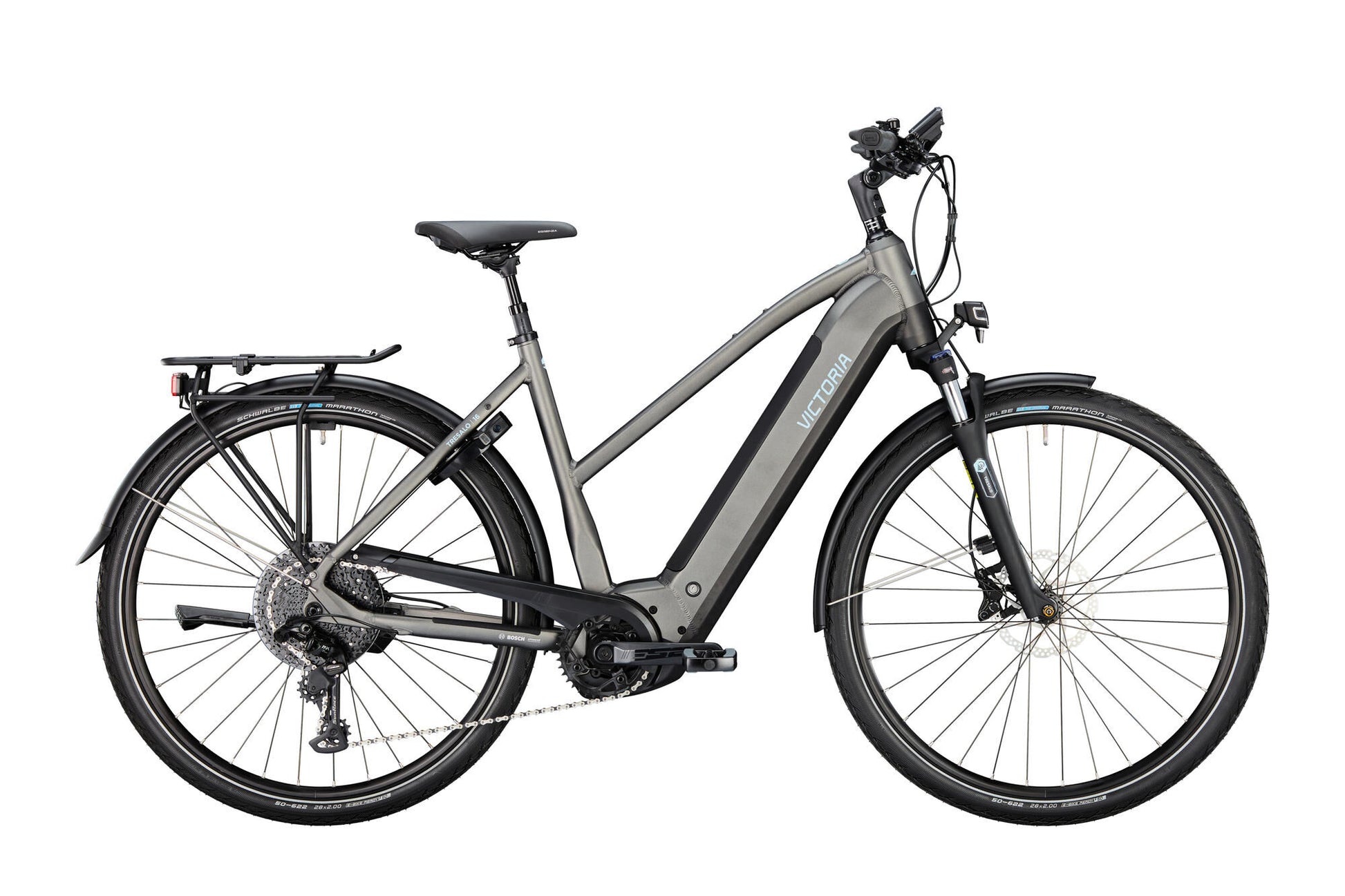 Victoria Electric Trekking Bike Tresalo 16 (#1) Ebike Vict. Tresalo 16 28 48 11sp Trap.bat schwarz