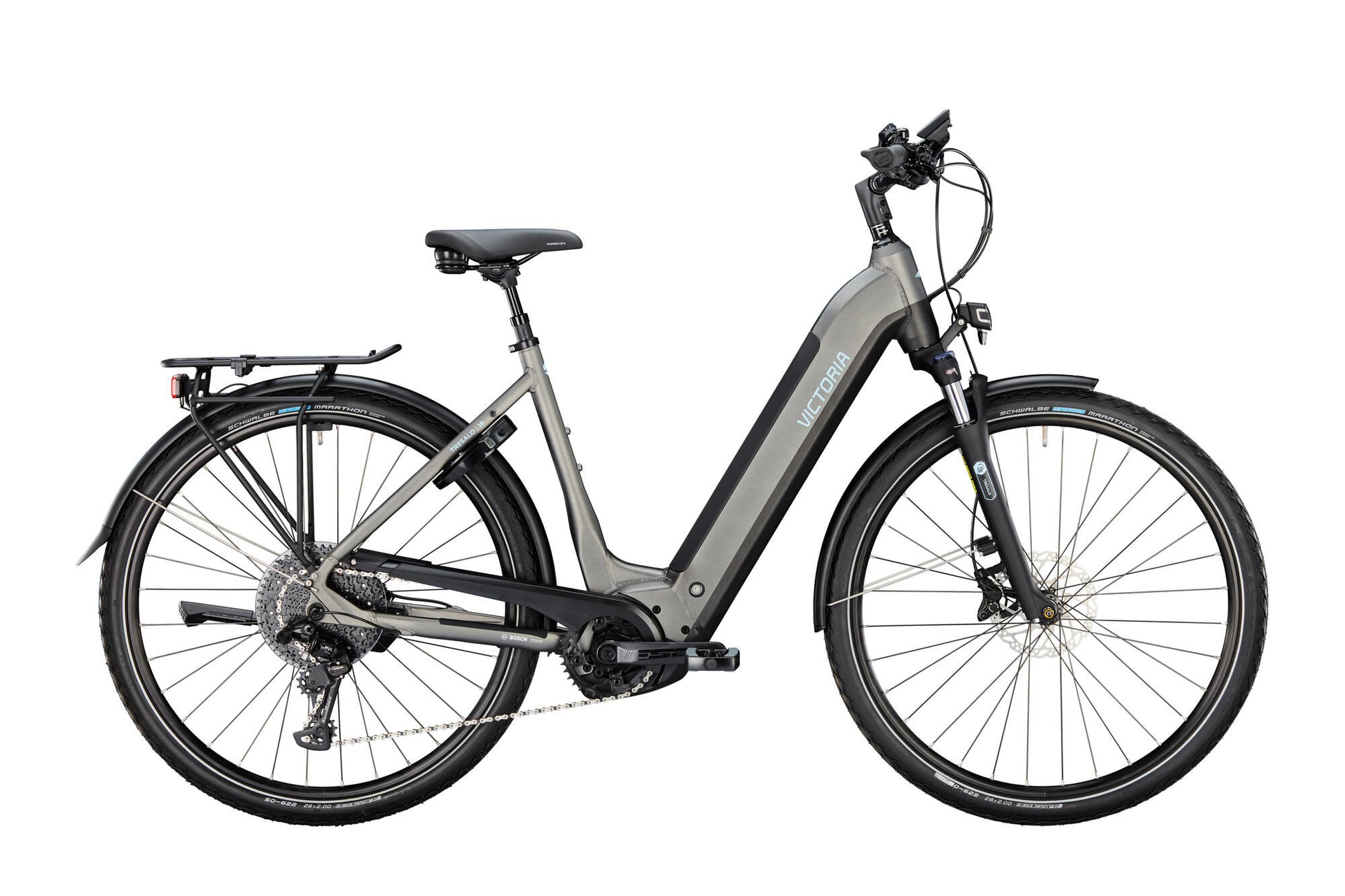 Victoria Electric Trekking Bike Tresalo 16 (#1) Ebike Vict. Tresalo 16 28 56 11sp Wave Fledermaus schwarz