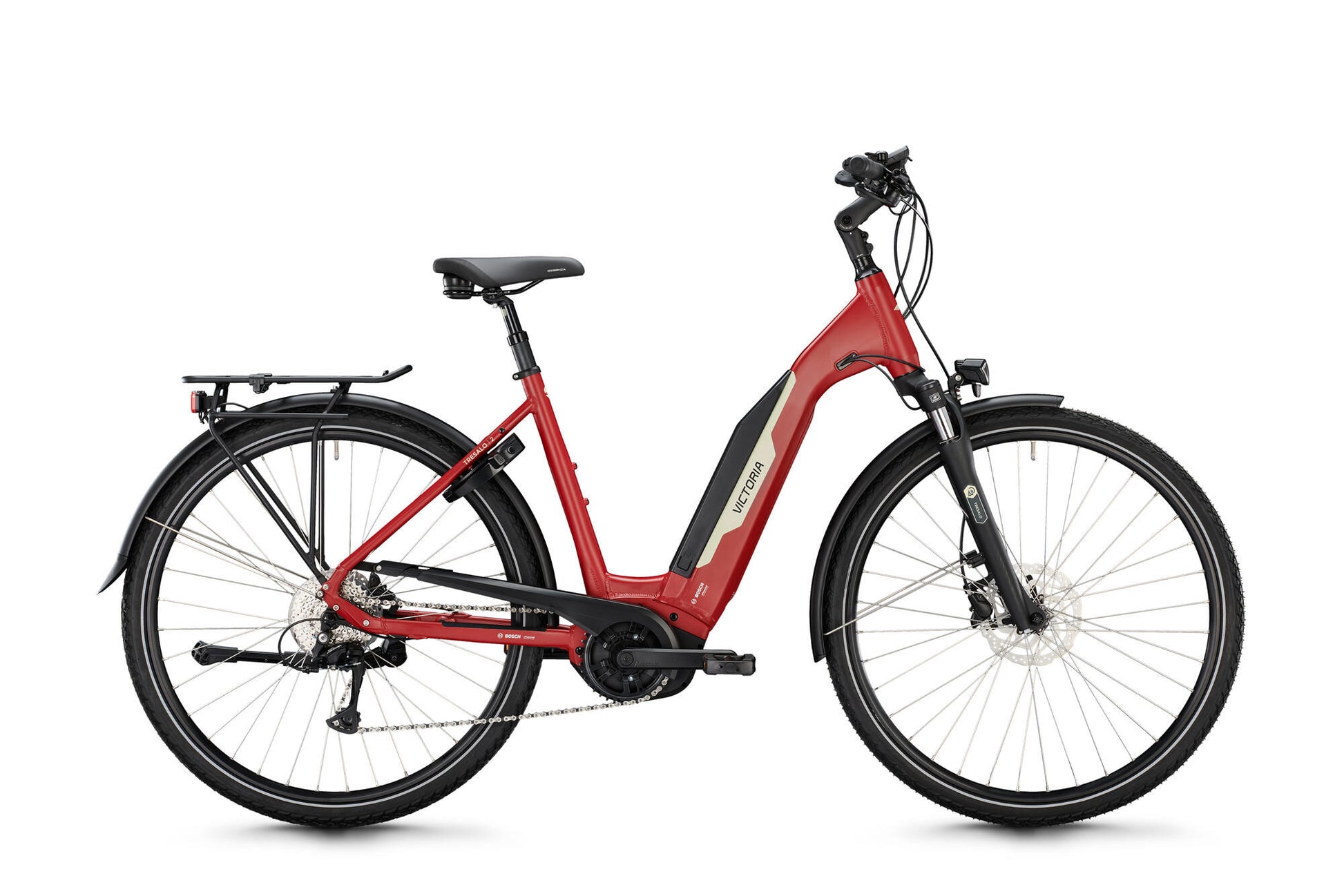 Victoria Electric Trekking Bike Tresalo 2 (#1) Ebike Vict. Tresalo 2 28 56 9sp Welle Rot