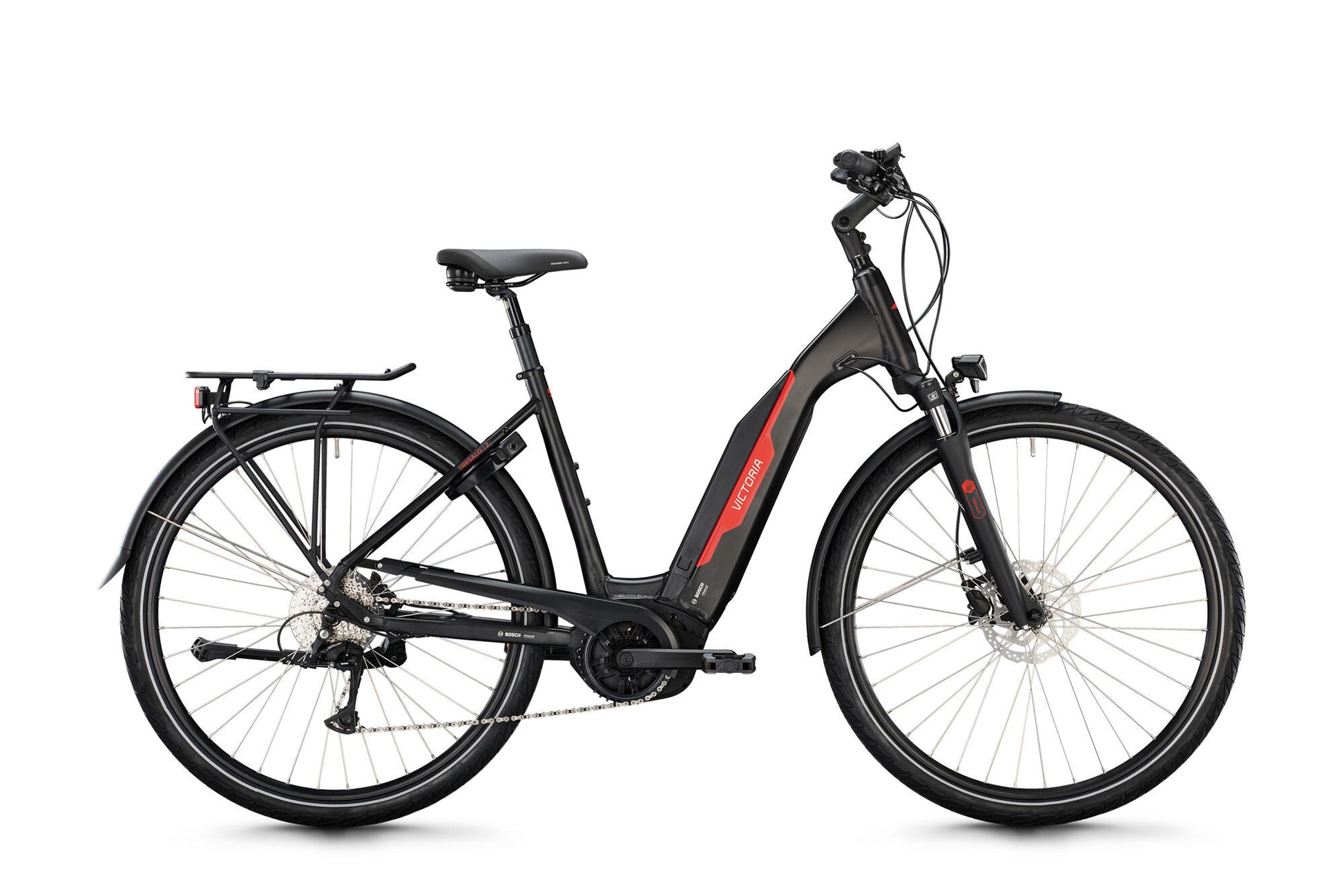 Victoria Electric Trekking Bike Tresalo 2 (#1) Ebike Vict. Tresalo 2 26 45 9sp Wave Black