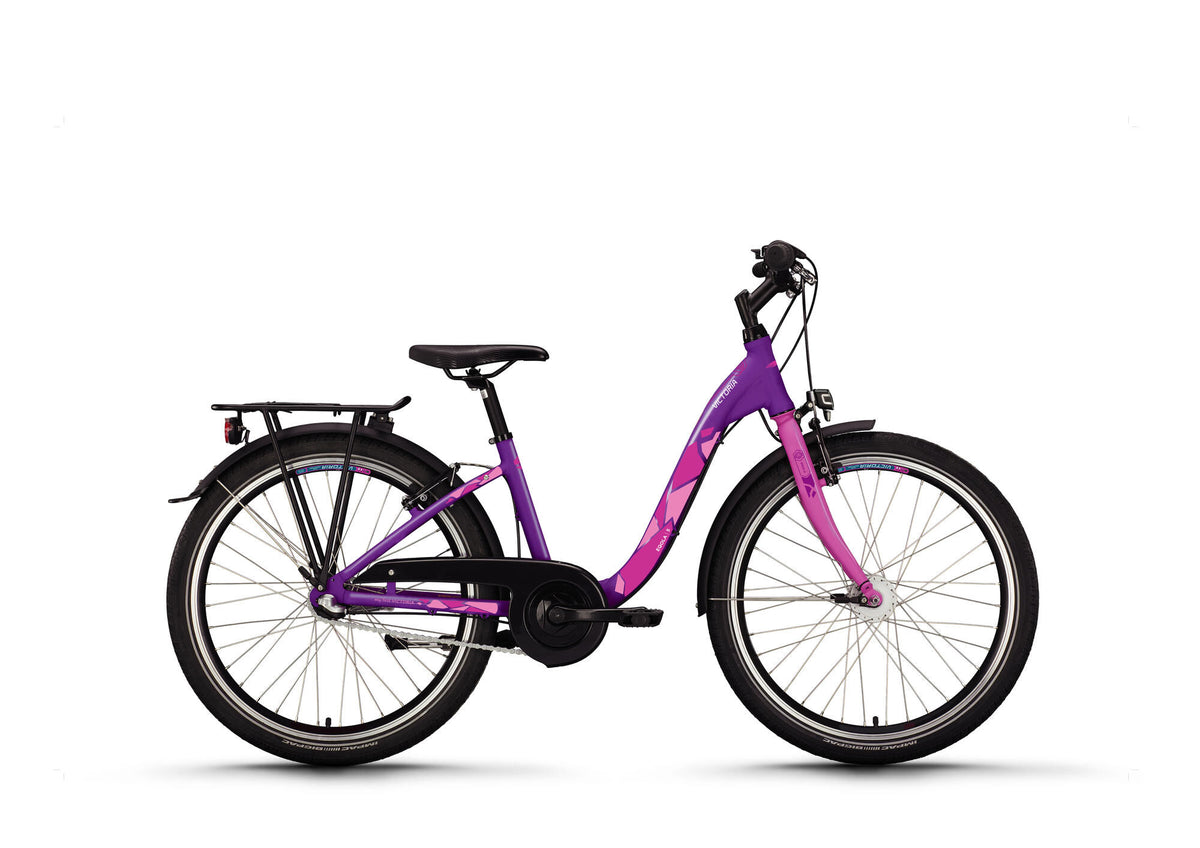 Victoria Jugendfahrrad Eqola 5 Mod. 24 Fahrrad Vict.eqola 5 24 34 Low Entry 7G Deep Purple