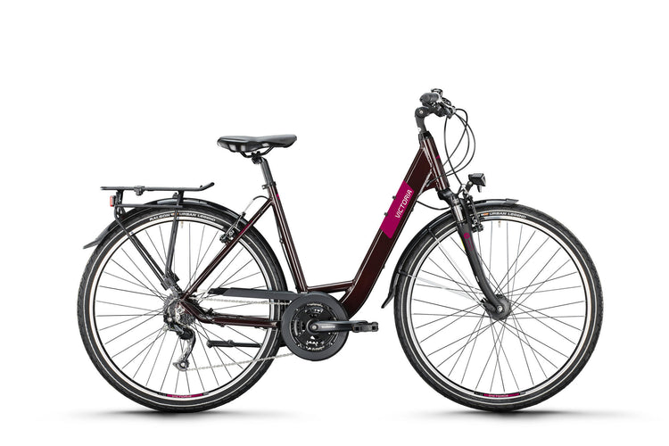 Victoria Trekking Bike Treqana 2 Mod. 24 Fahrrad Vict.Treqana 2 28 46 Welle 24sp Rosso Brown