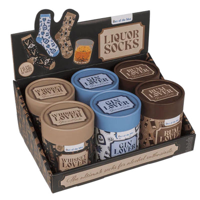 Out of the Blue Geschenkset Trinkglas 280ml mit Socken