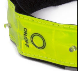 LED-Armband fluoreszierend gelb. inkl. Batterien