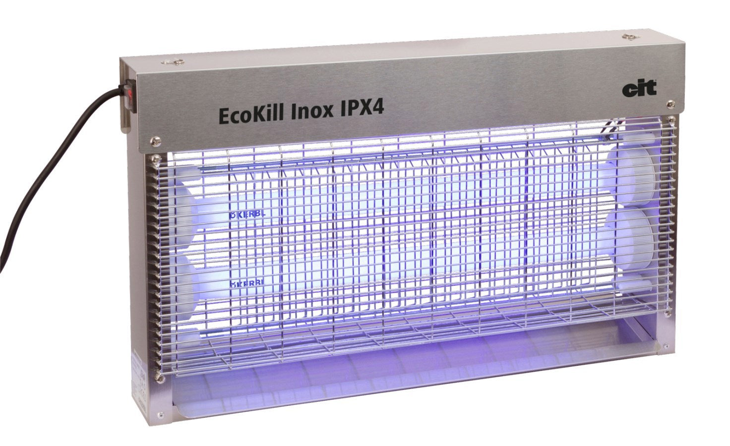 Ecokill elektrische Fliegenbox Edelstahl IPX4 2 x 15 W