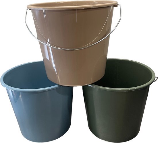 Kunststoff-Haushaltseimer 10 Liter Ökofarben | 25 Stück