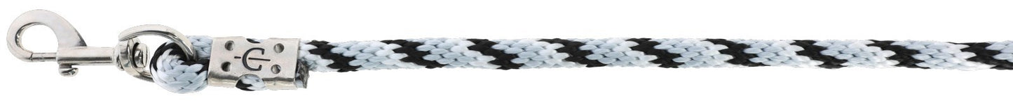 Führstrick Mustang Karabiner silber schwarz weiß