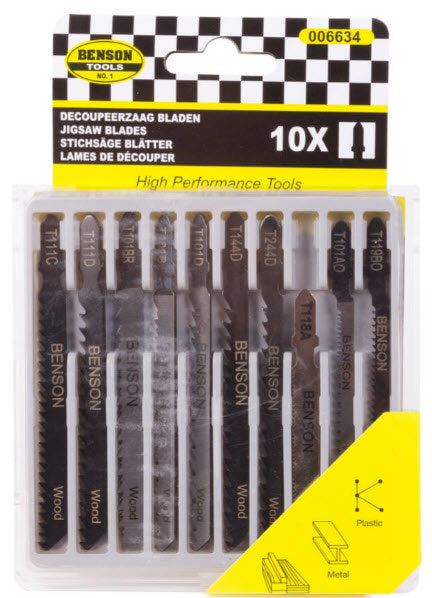 Stichsägeblätter-Set 10-teilig, Profi-Schaft
