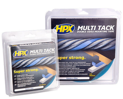 Hpx doppelseitiges Multi-Tack-Klebeband | halbtransparent | 12 mm x 25 m – pa1225 – pa1225
