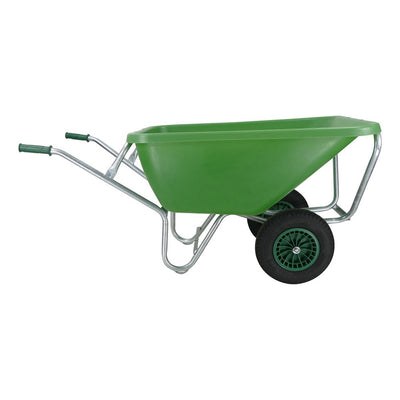 Fort Products Schubkarre FS 200L, grün verzinkte Basis, 2 Lufträder