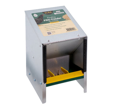 Olba Products verzinkter Futternapf mit schrägem Deckel, 2 x 5 kg