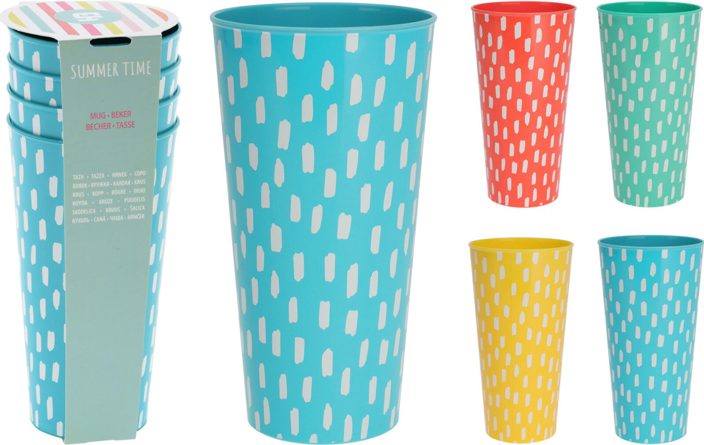 Ausgezeichnetes Haushaltswarenbecher-Set, 4-teilig, 400 ml, Kunststoff