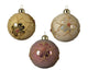 Decoris Weihnachtskugel-Set aus 3 Stück rosa 8 cm Glas
