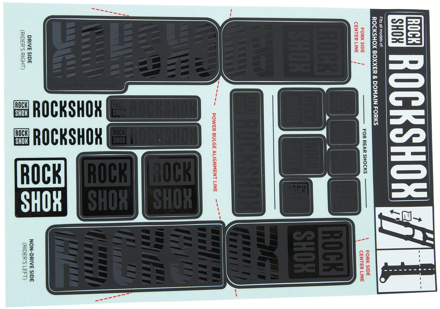Rockshox Decal Set Stealth
