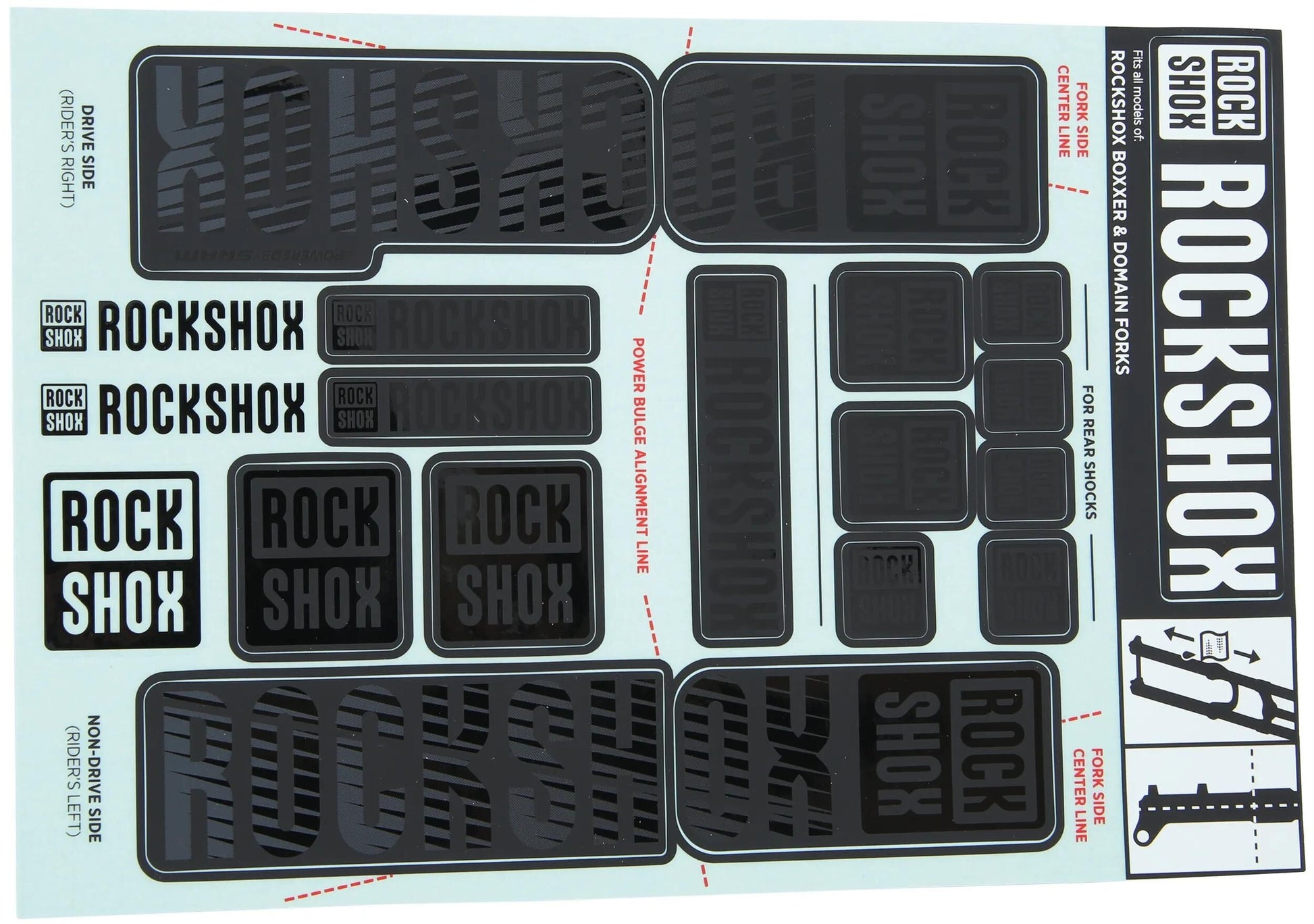Rockshox Decal Set Stealth