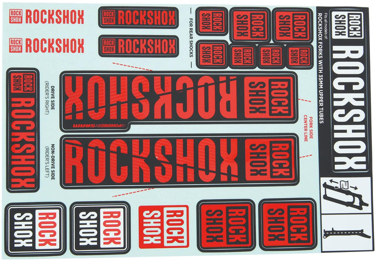 Rockshox Decal Set rot