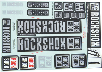 Rockshox Decal Set Polar Grey