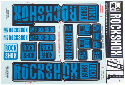 Rockshox Decal Set Blau