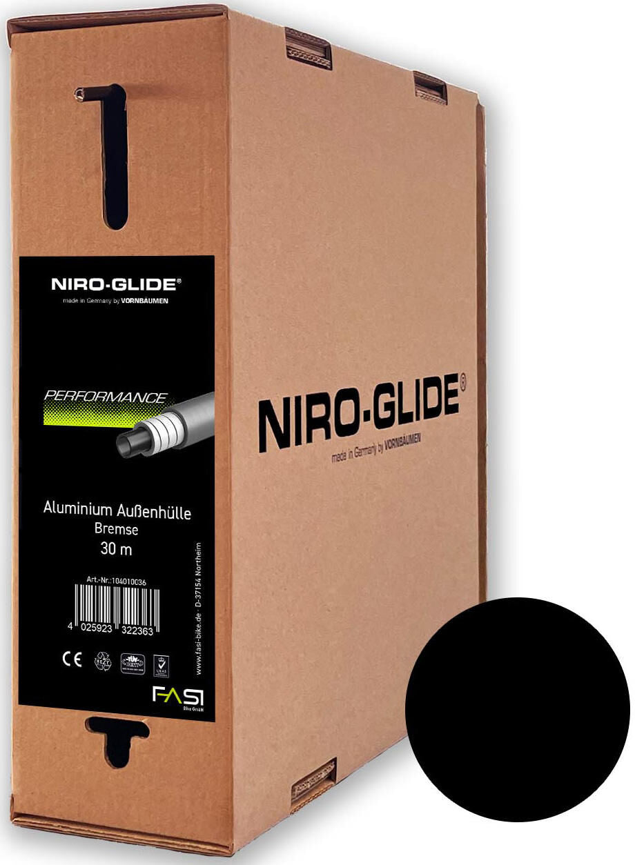 Niro-Glide Außenhülle durchführen. 30m BL. Anthr.