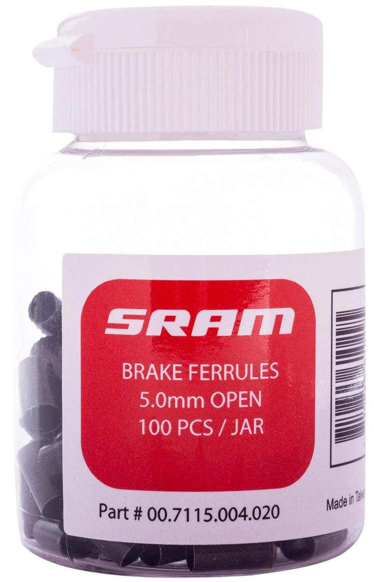 SRAM -Kabelabdeckung 5mm 100 Stück. Schwarz offen